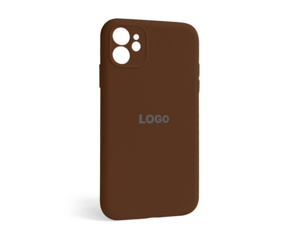 Чохол Full Silicone Case для Apple iPhone 12 dark brown (75) закрита камера
