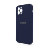 Чохол Full Silicone Case для Apple iPhone 12 Pro dark blue (08) закрита камера