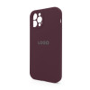 Чохол Full Silicone Case для Apple iPhone 12 Pro maroon (42) закрита камера