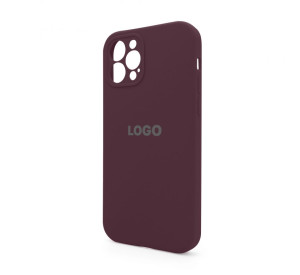 Чохол Full Silicone Case для Apple iPhone 12 Pro maroon (42) закрита камера