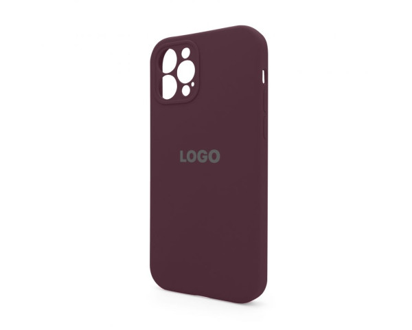 Чохол Full Silicone Case для Apple iPhone 12 Pro maroon (42) закрита камера