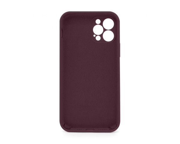 Чохол Full Silicone Case для Apple iPhone 12 Pro maroon (42) закрита камера