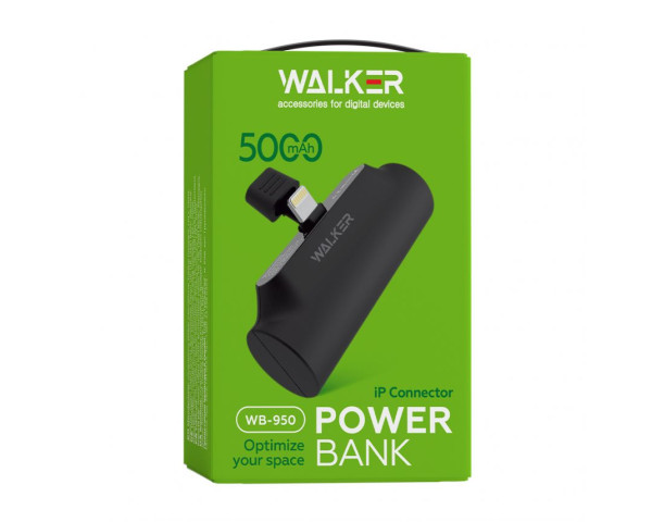УМБ Power Bank WALKER WB-950 5000mAh, вход/выход Lightning black
