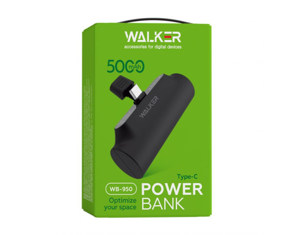 УМБ Power Bank WALKER WB-950 5000mAh, вход/выход Type-C black