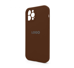 Чохол Full Silicone Case для Apple iPhone 12 Pro dark brown (75) закрита камера