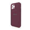 Чохол Full Silicone Case для Apple iPhone 12 Pro Max maroon (42) закрита камера