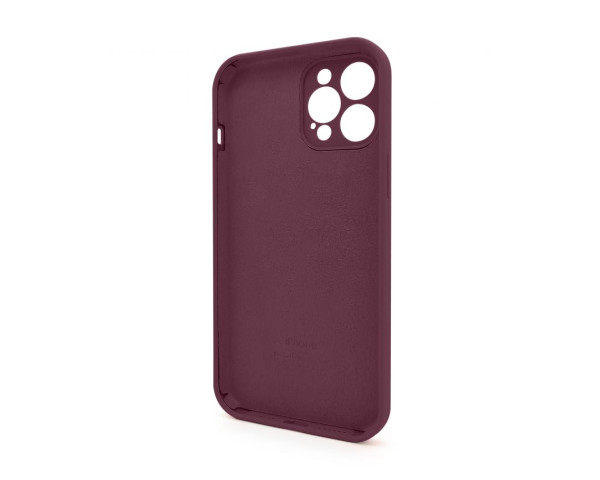 Чохол Full Silicone Case для Apple iPhone 12 Pro Max maroon (42) закрита камера