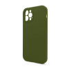 Чохол Full Silicone Case для Apple iPhone 12 Pro Max army green (45) закрита камера (без логотипу)