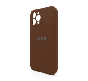 Чехол Full Silicone Case для Apple iPhone 12 Pro Max dark brown (75) закрытая камера
