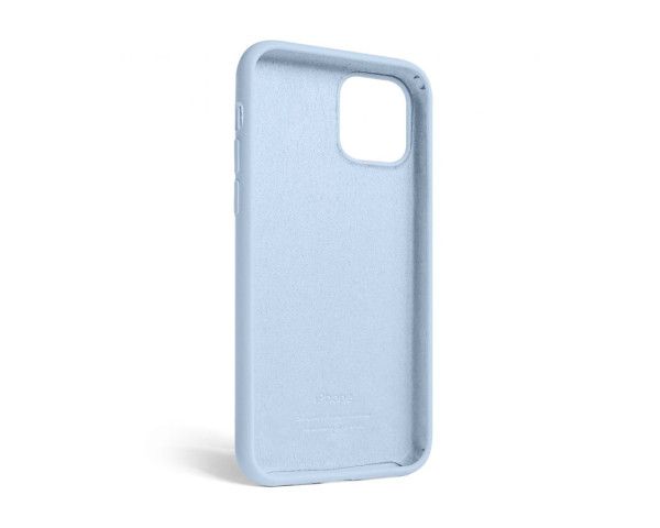 Чехол Full Silicone Case для Apple iPhone 12, 12 Pro sky blue (58)