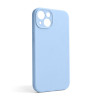 Чехол Full Silicone Case для Apple iPhone 13 light blue (05) закрытая камера (без логотипа)