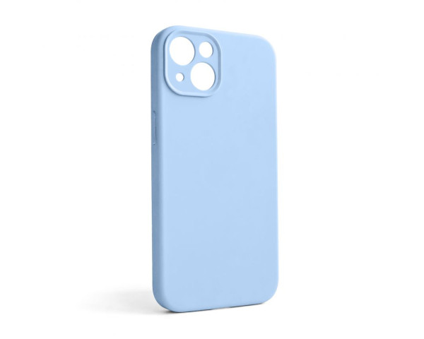 Чехол Full Silicone Case для Apple iPhone 13 light blue (05) закрытая камера (без логотипа)