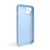 Чехол Full Silicone Case для Apple iPhone 13 light blue (05) закрытая камера (без логотипа)