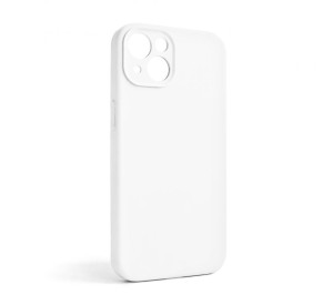 Чохол Full Silicone Case для Apple iPhone 13 white (09) закрита камера (без логотипу)