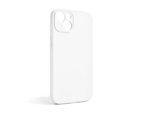 Чехол Full Silicone Case для Apple iPhone 13 white (09) закрытая камера (без логотипа)
