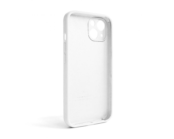 Чехол Full Silicone Case для Apple iPhone 13 white (09) закрытая камера (без логотипа)