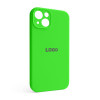 Чехол Full Silicone Case для Apple iPhone 13 shiny green (40) закрытая камера
