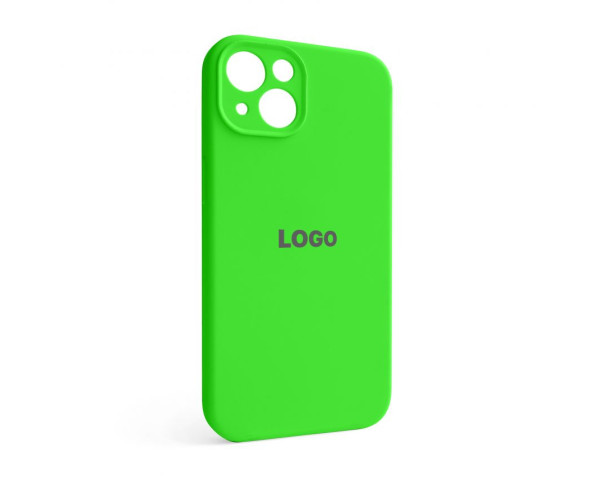 Чехол Full Silicone Case для Apple iPhone 13 shiny green (40) закрытая камера