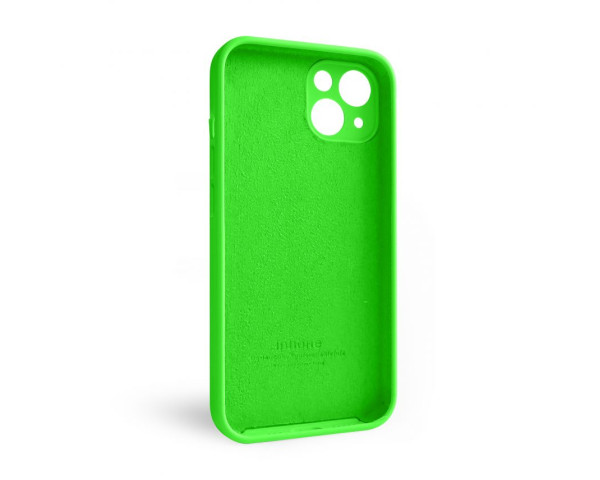 Чехол Full Silicone Case для Apple iPhone 13 shiny green (40) закрытая камера