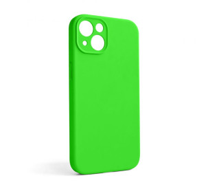 Чехол Full Silicone Case для Apple iPhone 13 shiny green (40) закрытая камера (без логотипа)