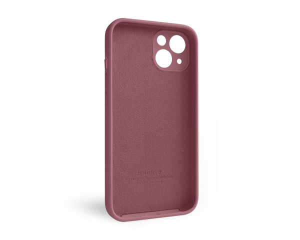 Чохол Full Silicone Case для Apple iPhone 13 maroon (42) закрита камера