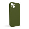 Чохол Full Silicone Case для Apple iPhone 13 army green (45) закрита камера (без логотипу)