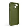 Чохол Full Silicone Case для Apple iPhone 13 army green (45) закрита камера (без логотипу)