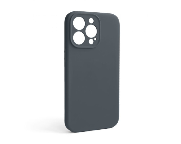 Чехол Full Silicone Case для Apple iPhone 13 Pro dark grey (15) закрытая камера (без логотипа)