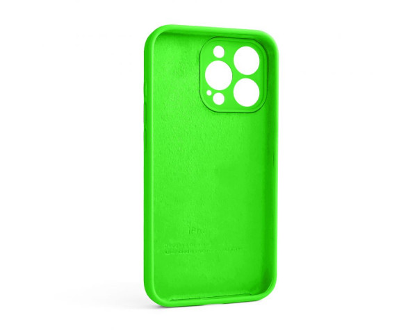Чохол Full Silicone Case для Apple iPhone 13 Pro shiny green (40) закрита камера (без логотипу)