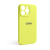 Чехол Full Silicone Case для Apple iPhone 13 Pro flash lime (41) закрытая камера
