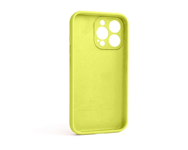 Чехол Full Silicone Case для Apple iPhone 13 Pro flash lime (41) закрытая камера