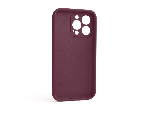 Чохол Full Silicone Case для Apple iPhone 13 Pro maroon (42) закрита камера