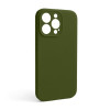 Чохол Full Silicone Case для Apple iPhone 13 Pro army green (45) закрита камера (без логотипу)