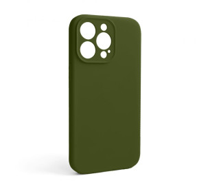 Чохол Full Silicone Case для Apple iPhone 13 Pro army green (45) закрита камера (без логотипу)