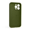 Чохол Full Silicone Case для Apple iPhone 13 Pro army green (45) закрита камера (без логотипу)