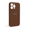 Чехол Full Silicone Case для Apple iPhone 13 Pro dark brown (75) закрытая камера