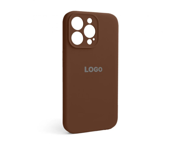 Чехол Full Silicone Case для Apple iPhone 13 Pro dark brown (75) закрытая камера
