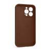 Чехол Full Silicone Case для Apple iPhone 13 Pro dark brown (75) закрытая камера