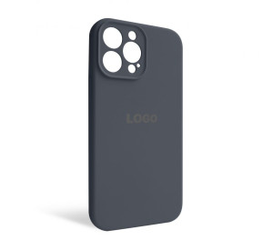 Чехол Full Silicone Case для Apple iPhone 13 Pro Max dark grey (15) закрытая камера