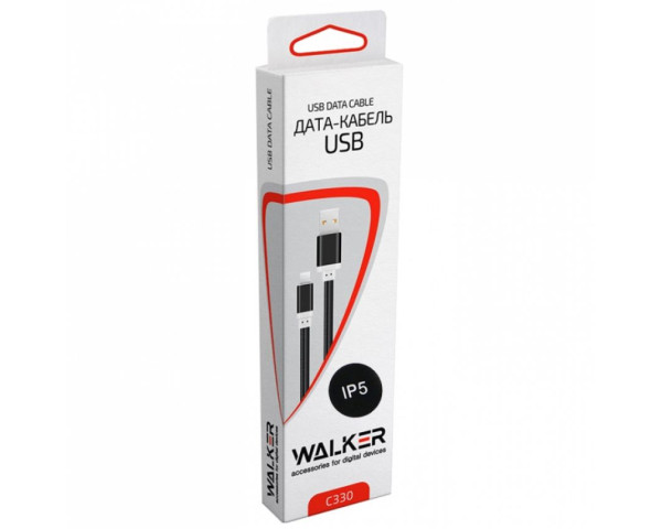Кабель USB WALKER C330 Lightning black