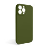 Чехол Full Silicone Case для Apple iPhone 13 Pro Max army green (45) закрытая камера (без логотипа)