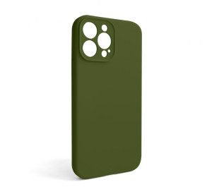 Чехол Full Silicone Case для Apple iPhone 13 Pro Max army green (45) закрытая камера (без логотипа)