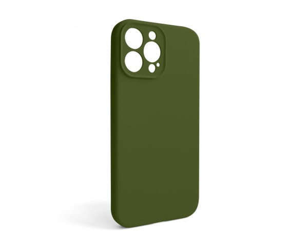 Чехол Full Silicone Case для Apple iPhone 13 Pro Max army green (45) закрытая камера (без логотипа)