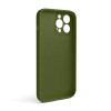 Чехол Full Silicone Case для Apple iPhone 13 Pro Max army green (45) закрытая камера (без логотипа)