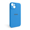 Чехол Full Silicone Case для Apple iPhone 14 royal blue (03) закрытая камера