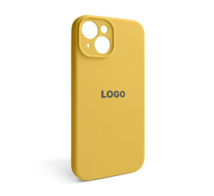 Чехол Full Silicone Case для Apple iPhone 14 yellow (04) закрытая камера