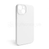 Чехол Full Silicone Case для Apple iPhone 14 white (09) закрытая камера (без логотипа)