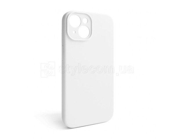 Чехол Full Silicone Case для Apple iPhone 14 white (09) закрытая камера (без логотипа)