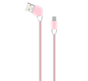Кабель USB WALKER C340 Lightning pink