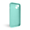 Чехол Full Silicone Case для Apple iPhone 14 sea blue (21) закрытая камера